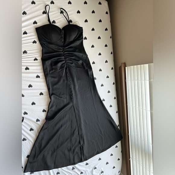 High end evening dress high-end texture celebrity tube top black elegant AMZ06 - Picture 7 of 14